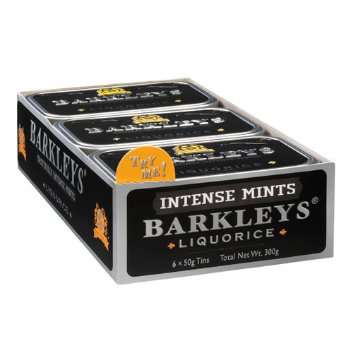Barkleys Liquorice Breath Mints - Strong Licorice Flavored Cool Mint Candy For Party, After Dinner, Wedding, Every Day Use - Vegan Breath Mints In Reusable Classic Travel Tins, 6 Pack - 50 Count Each