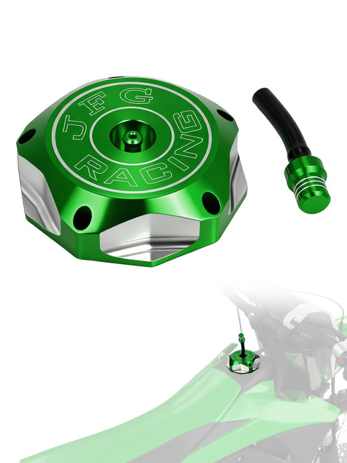 JFG RACING Billet Gas Fuel Tank Cap Cover for KX85/KX100/KLX110L/KX250F