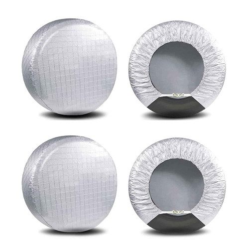 Amfor Tire Covers Set of 4, Waterproof Anti-UV Sun Snow Rain Tire Covers for Trailers, RV, Camper, SUV, Truck, Fit 33-35 inches Tire Diameter