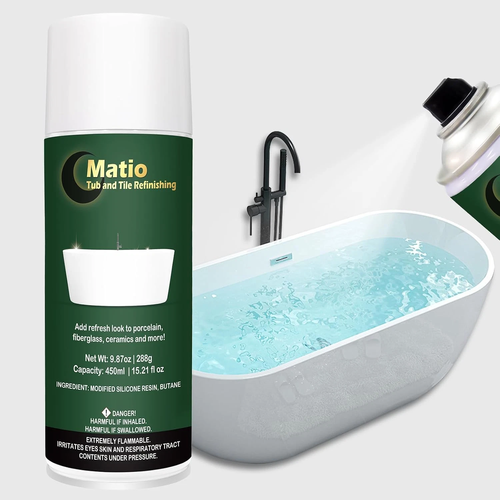 Tub and Tile Spray Paint White, 450Ml Bathtub Spray Paint, Quick Dry Bathtub Ref