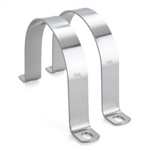 6 PCS 3-1/2 Inch, 304 Stainless Steel Thickened Pipe Clamps, Heavy-Duty Two Hole U-Bracket Conduit Clips for HVAC, Electrical, Plumbing, Secures Rigid Pipe/Tube on Wood/Metal/Concrete (89mm)
