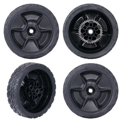 CheeMuii 4Pcs HRN216 Lawn Mower Rear & Front Wheels for Honda HRN216 Mower