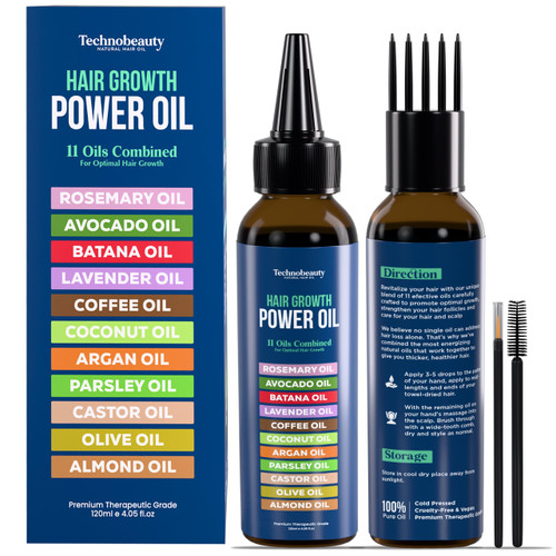 Technobeauty Hair Growth Oil Rosemary Oil for hair growth 11 Oils Infused for optimal Hair Care & Growth (120 ml Hair Care Oil)