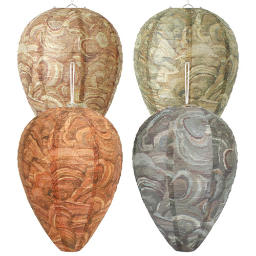 DECYOOL 4 Pack 4 Colors Fake Wasp Nest Decoy for Yellow Jackets and Wasps