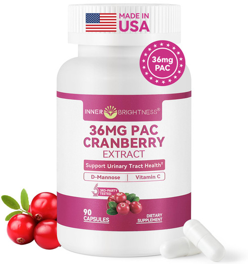 Cranberry Pills, 36 mg Soluble PACs per Serving with D-Mannose