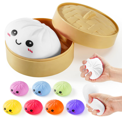 Dumpling Squishy, Squishy Dumpling Mystery Box (White)