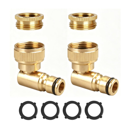 EZtar 3/4" Garden Hose Elbow Connector 90° Swivel Quick Connect Adapter