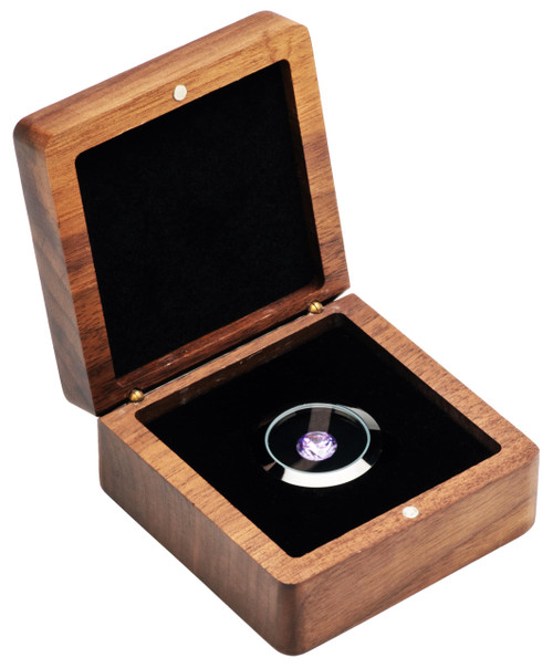 Akangbox Black Walnut Wood Gemstone or Loose Diamond Display Box