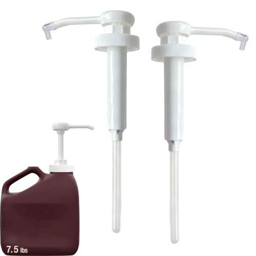 2 Packs Syrup Pump Compatible with Hershey's Chocolate Syrup Bulk Jug, Syrup Dispenser Fit 7 LB 8 OZ Creamer Pump for Most Half Gallon Bottles Containers, Pump for High Viscosity Syrups