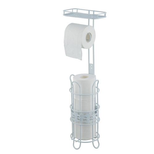 Toilet Paper Holder Free Standing White