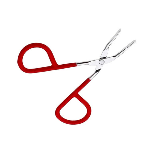 1Pc Red Tweezer Stainless Steel Scissors Shaped Tweezers Slant Tip Tweezers Clip Hair Tweezer Beauty Tool(color Random) for Women Girl Shave and Hair Removal