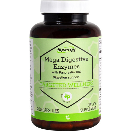 Vitacost Synergy®, Mega Digestive Enzymes with Pancreatin 10X, 200 Capsules