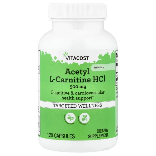 Vitacost Acetyl L-Carnitine HCl, 500 mg, 120 Capsules