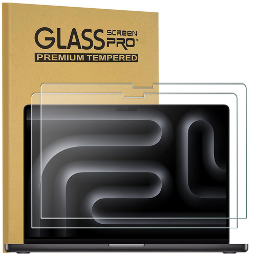 (2-Pack) MacBook Pro 16 Tempered Glass Screen Protector for MacBook Pro 16 Inch ( M5, M4, M3 M2, M1 Pro / Max Chip, 2026-2021) -16.2", Bubble Free & Ultra Clear & 9H Hardness & Automatic Adsorption