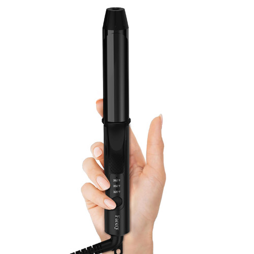 FARERY Mini Curling Iron 1 Inch for Travel, with 3 Adjustable Temp, Black