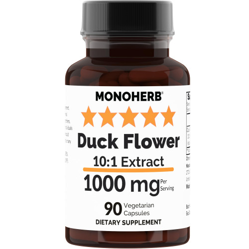 MONOHERB Duck Flower 10:1 Extract - 1000 mg per Serving - Serving Size: 2 Capsules - 45 Servings per Bottle