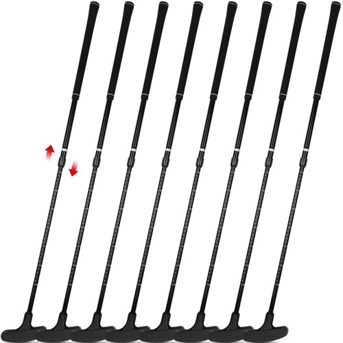 Leyndo 8 Pack Golf putters for Men and Women Two Way Mini Golf Putter Adjustable Length Right or Left Handed Golfers Kids Clubs Set for Teenagers Junior Adult(Black)