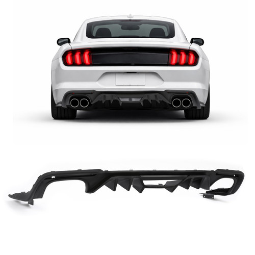 HECASA Diffuser Compatible with 18-22 Mustang Bumper Lip Spoiler Splitter