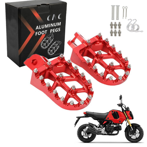 NACORE Motorcycle Foot Pegs Pedal Footpegs for GROM125 2013-2026, RED