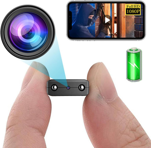 Smallest Wireless WiFi Battery Camera,HD1080P Security Camera,Portable Baby Monitor Nanny Cam with Video Recording Live Feed Night Vision,Motion Detection,Cloud Storage for Security with iOS Android