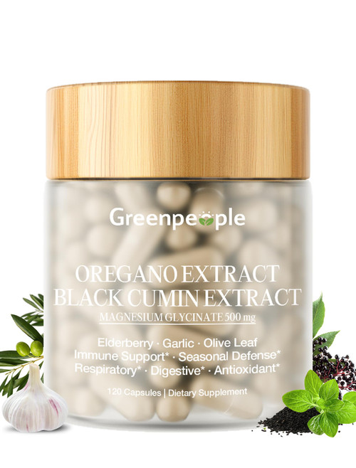 Oregano Oil Capsules with Black Seed Oil, Immune, Digestive & Respiratory