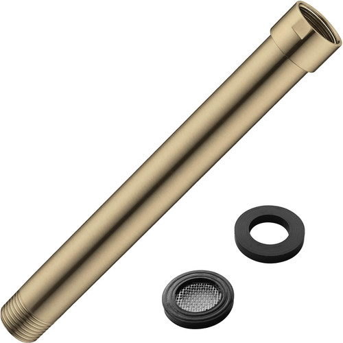 HOMYEP Shower Arm Extender 8 Inch Shower Head Extension, Brushed Gold