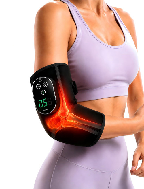 Dresgor Cordless Elbow Massager & Heating Pad for Tennis Elbow Relief