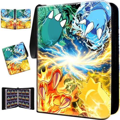 9 Pocket Trading Card Binder Fits 900 Cards, Portable Card Collector Ablum