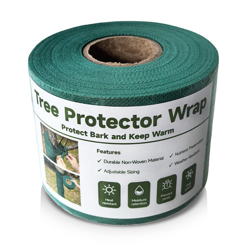 Emycool 98ft Tree Wraps to Protect Bark, Tree Wrap for Damaged Bark, Tree Trunk Wrap to Keep Plants Warm and Tree Trunk Protectors from Deer and Animal, Durable and Effective