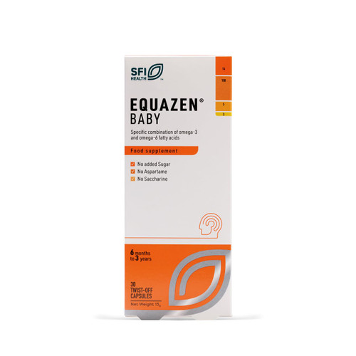 Equazen® Omega 3 & 6 Baby Supplement, Brain Growth & Development Support, DHA, EPA & GLA, Clinically Researched 9:3:1 Formula, Twist-Off Capsules, 6 Months - 3 Years, 30 Pack