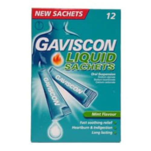 Gaviscon Original Mint Flavour Sachets, 12 x 10ml