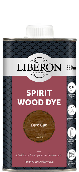 Libéron Spirit Wood Dye for Interior Hardwood, Dark Oak, 250ml