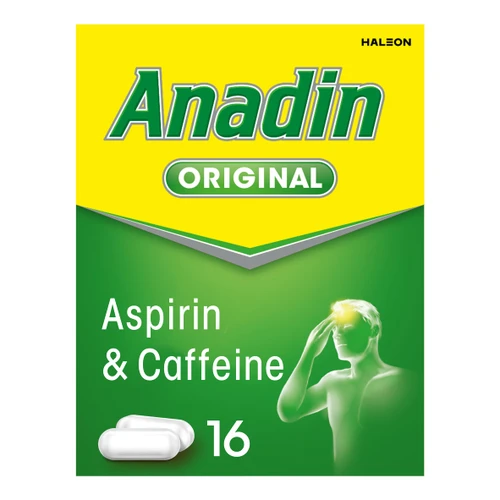 Anadin Original Pain Relief Tablets, 325mg Aspirin and 15mg Caffeine