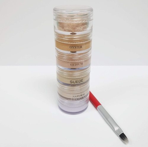 Xanthelasma Concealer Stack with Setting Powder, Corrector & Brush (Light)