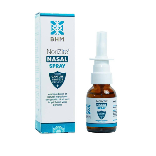 BHM NoriZite Nasal Spray – New Long-Lasting Natural Barrier Designed to Help for Daily Protection, Cold & Flu Blocker, Allergy & Hayfever Prevention | Scientifically Proven 6+ Hrs Protection (20ml)