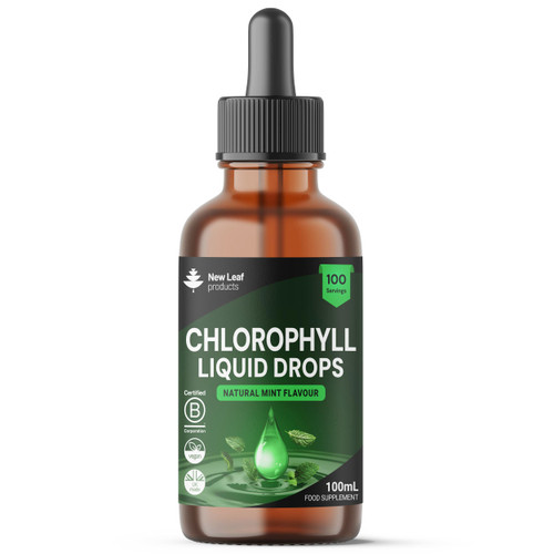 New Leaf Liquid Chlorophyll Drops 100mg - High Strength, 100ml