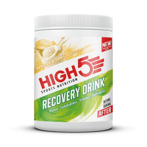 HIGH5 Recovery Drink, Protein Powder & Electrolytes, Banana & Vanilla,450g