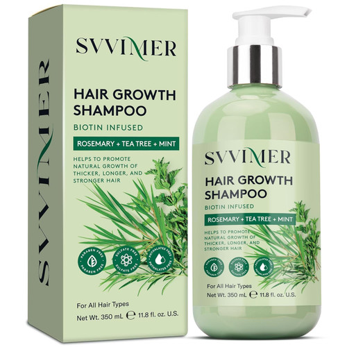 Rosemary Mint Rosemary Shampoo - Hair Growth & Thickening - Strengthening with Tea Tree Oil - For Thinning Hair & Loss 350ml