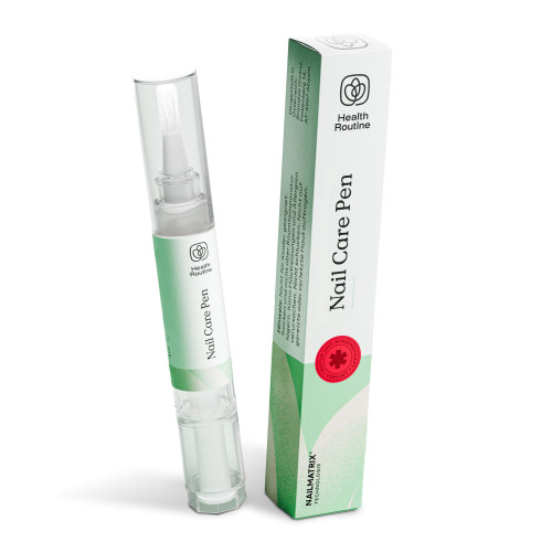 HealthRoutine Nail Care Pen 5pc — Cosmetic Nail Care with Tea Tree Oil and Aloe Vera — Nail Strengthener and Hardener for Damaged, Brittle or Cracked Nails, Made in Austria