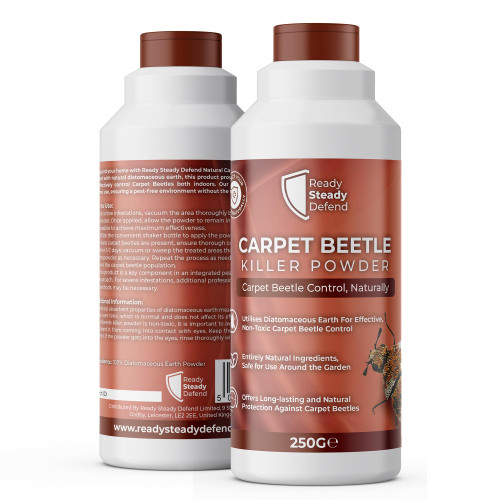 Carpet Beetle Killer Powder 250G - Effective Carpet Beetle Treatment for Home - Fast Acting Solution for Carpet Beetles - Easy to Use CarpetBeetle Powder - Professional Grade Killer