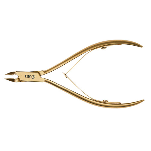 Navy Helen Fine Cuticle Nips - Titanium Coating Bladed Cuticle Nipper for Safe & Effective Cuticle Removal | 5mm Precision Blades for Nail Maintenance & Grooming