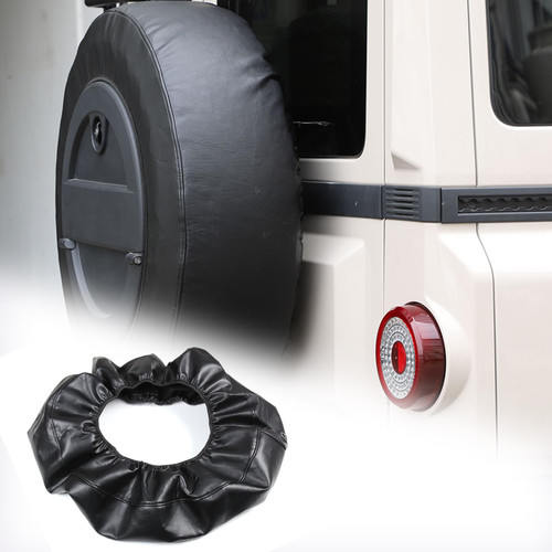 Spare Tire Cover Compatible with Ineos Grenadier 2020-2024 Thickening Leather Spare Tire Wheel Protection Cover Waterproof, Sun Protection, Scratch-Resistant Accessories (Half Cover)