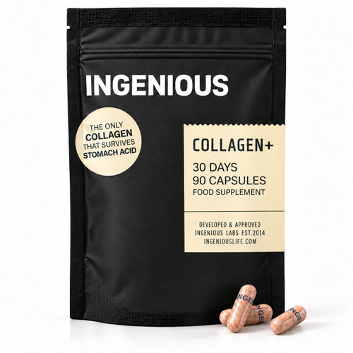 INGENIOUS Marine Collagen Capsules, Collagen Supplements for Women & Men