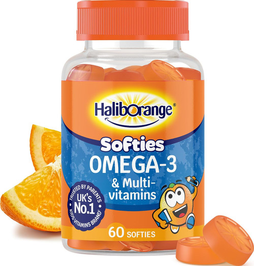 Haliborange Omega-3 & Multivitamin Softies Orange, 60 Softies Age 3+
