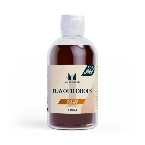 Myprotein FlavDrops Liquid Sweetener | Natural Flavour Enhancer for Protein, Oats, Coffee & More | Sugar-Free & Easy to Mix | Toffee 50 ml