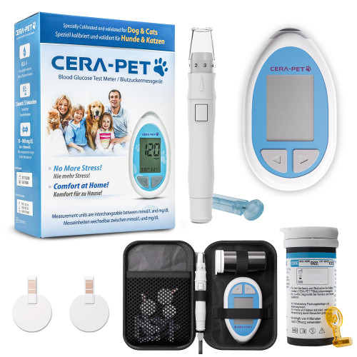 CERA-PET VET Blood Glucose Meter for Cats & Dogs - Pet Supplies - Cat & Dog Essentials