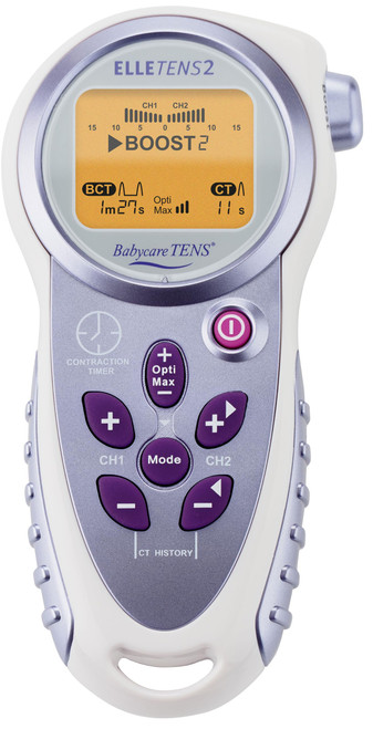 Elle TENS 2 with Contraction Timer & Boost Button for Maternity Pain Relief