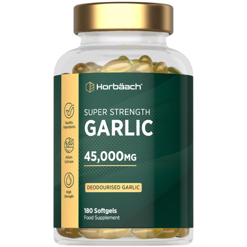 Garlic Capsules High Strength 45,000mg - 180 Softgels