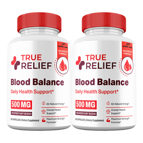 Shark Labs (2 Pack) True Relief Balance Capsules, All Natural Blood Premium Formula Support, Maximum Strength Vitamin, True Relief Glyco Supplement Vitamin Pills