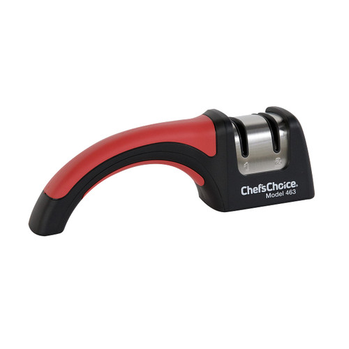 Chef'sChoice Professional Manual Knife Sharpeners Pronto Hone for 15-Degree Straight-Edge and Serrated Knives with Precise Angle Control & Compact Footprint, 2 Stage, Black